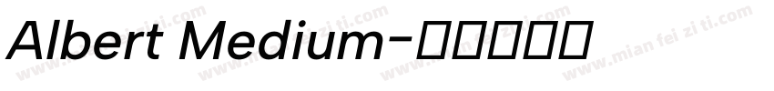Albert Medium字体转换